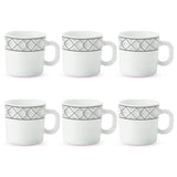 Borosil Larah Cycladia Mug Set of 6, 100ml