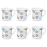 Borosil Larah Crysta Ember Mug, Set of 6, 100ml
