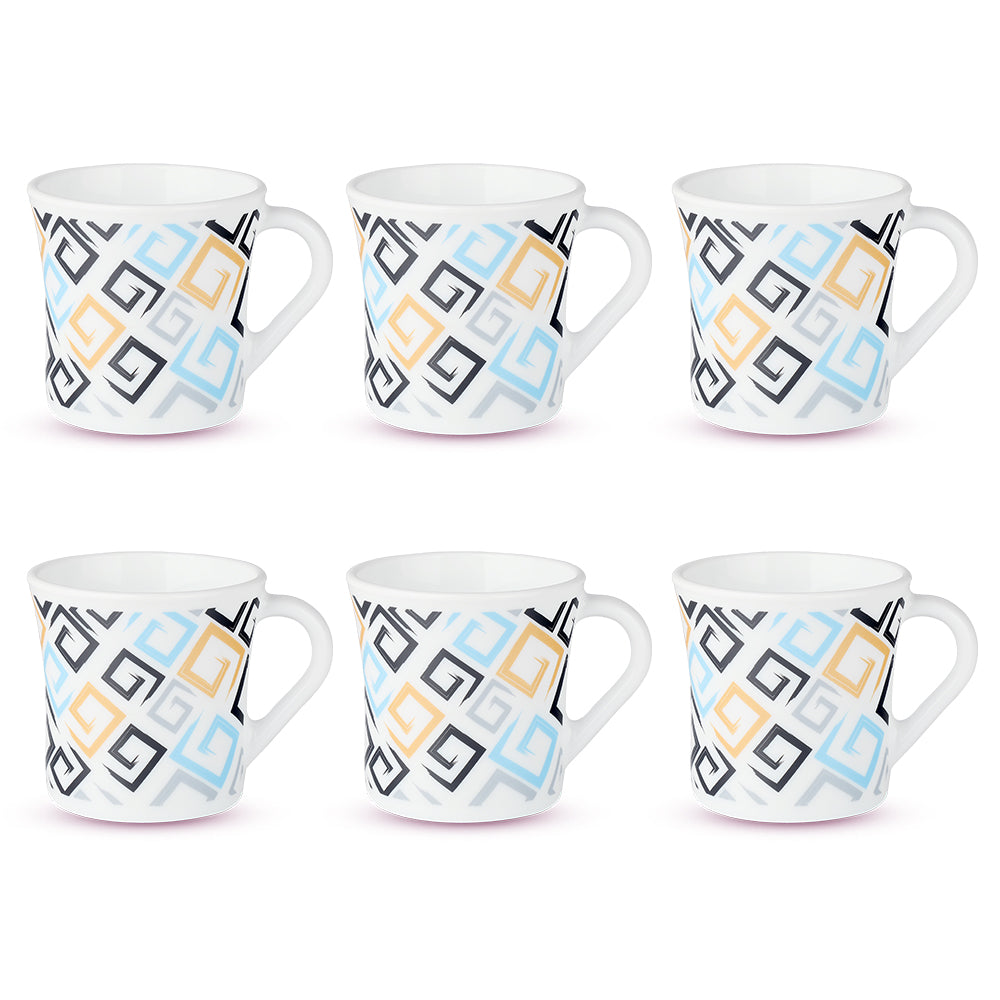 Borosil Larah Crysta Ember Mug, Set of 6, 100ml