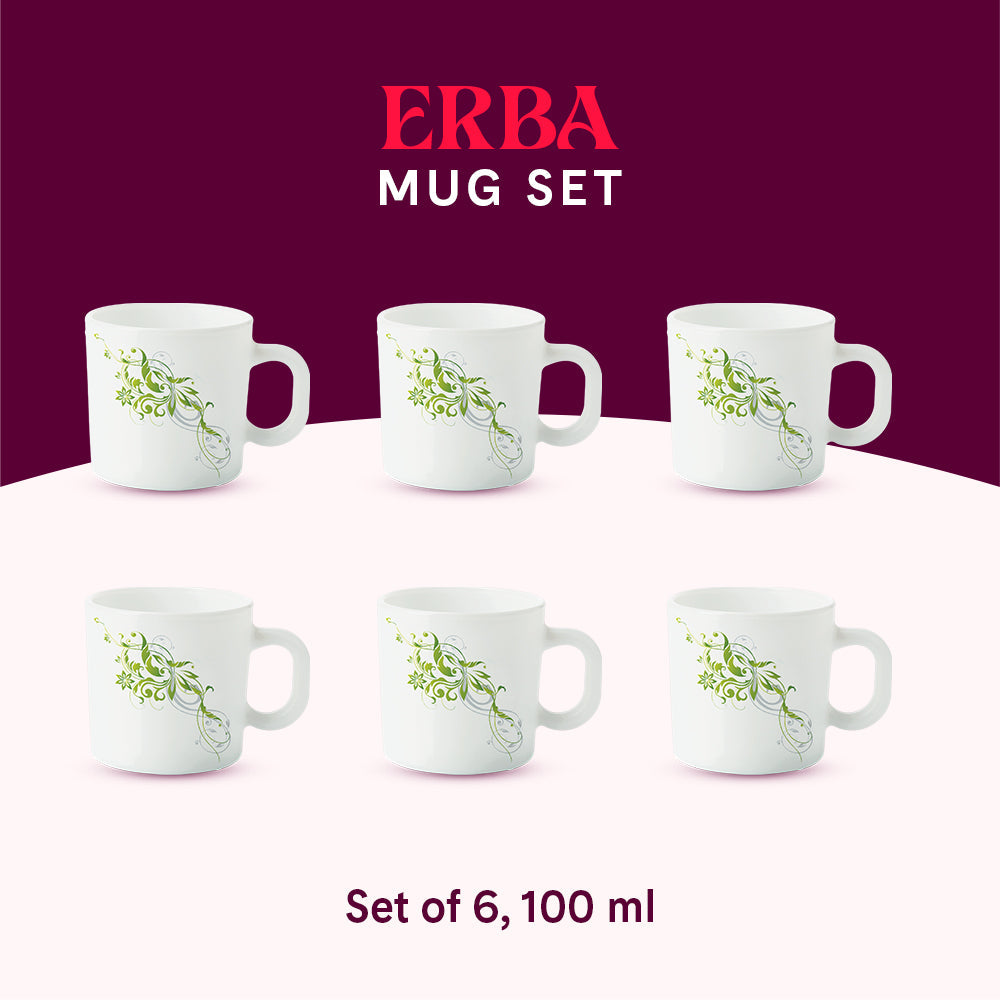 Borosil Larah Erba Mug Set