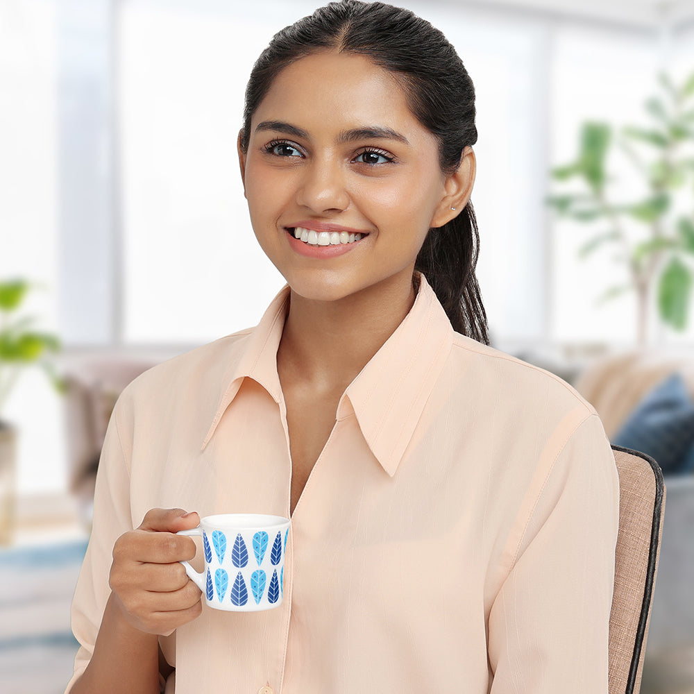 Borosil Larah Crysta Fable Mug Set of 6, 100ml