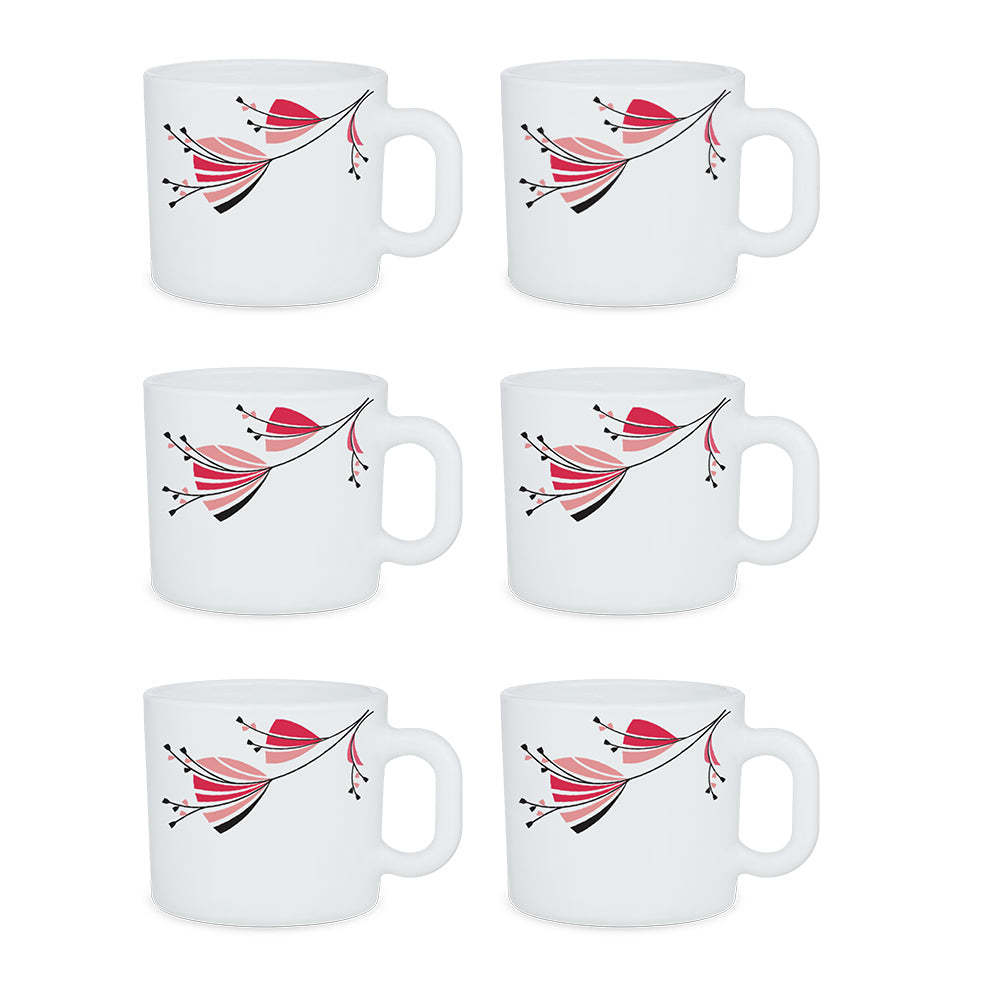 Borosil Larah Gloria Mug Set of 6, 240ml