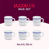 Borosil Jazzblue Mug Set