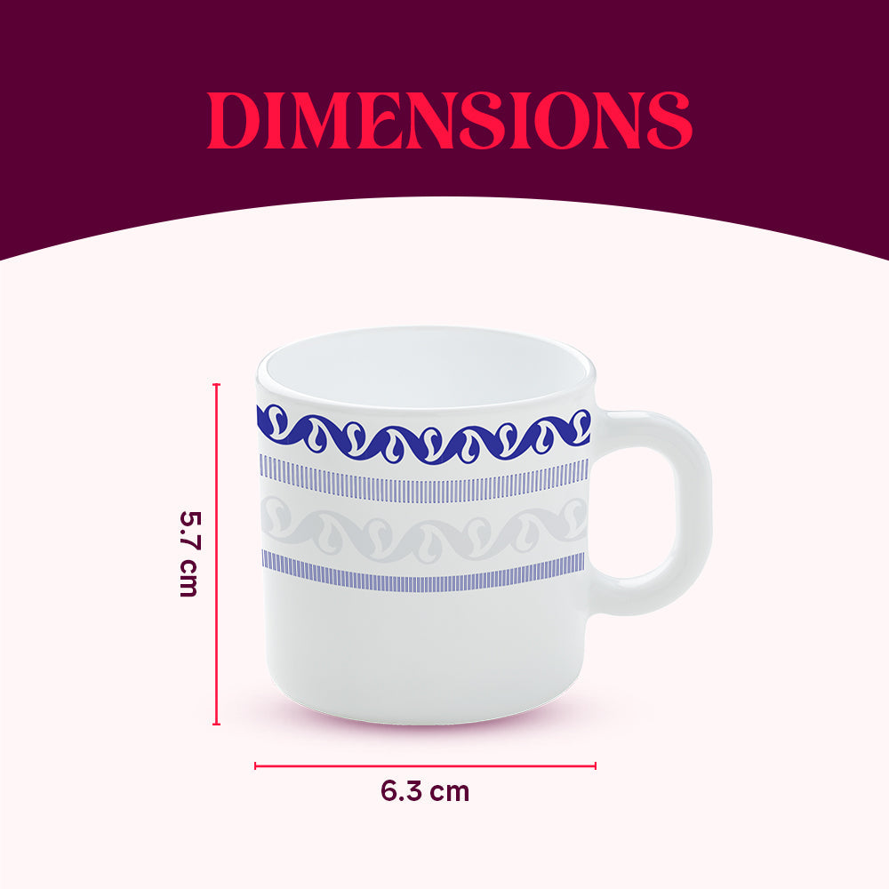 Borosil Jazzblue Mug Set