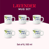 Borosil Larah Lavender Mug Set