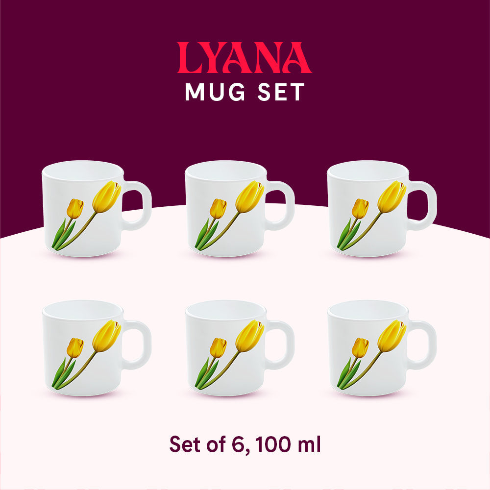 Borosil Larah Lyana Mug Set