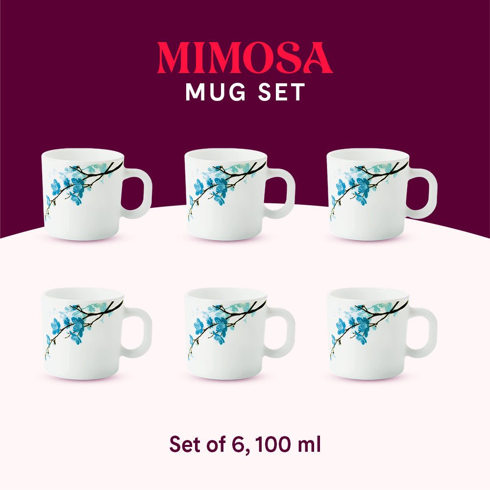 Borosil Larah Mimosa Mug Set