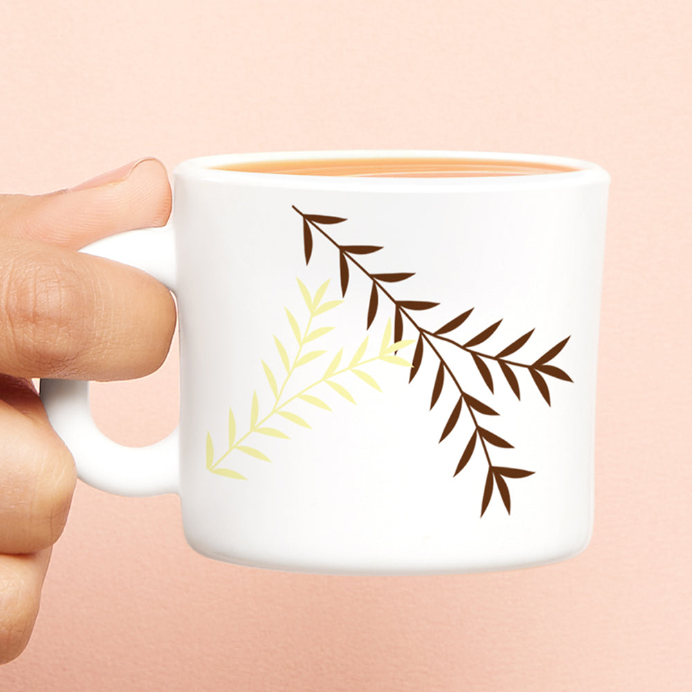Borosil Larah Oak Mug, Set of 6, 100ml