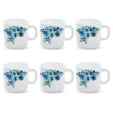 Borosil Larah Pansy Mug Set of 6, 100ml