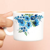 Borosil Larah Pansy Mug Set of 6, 100ml