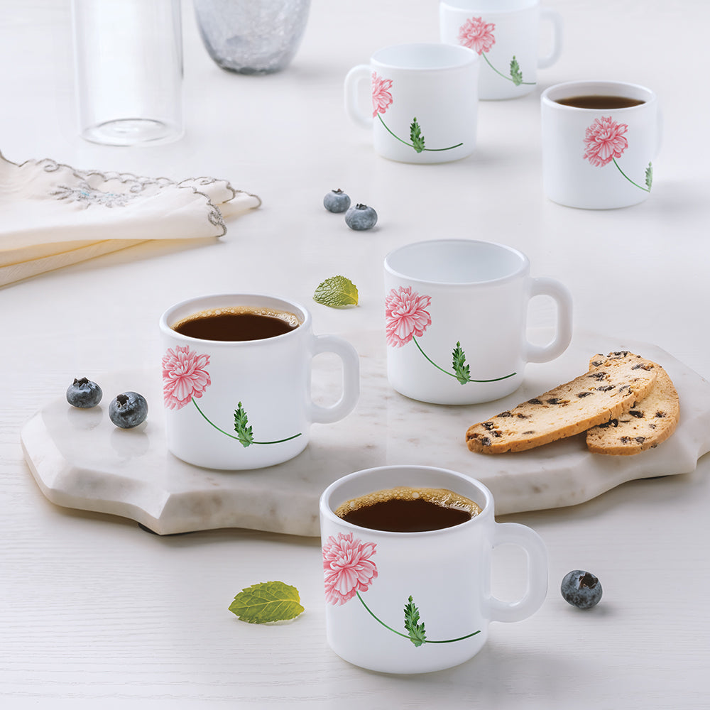 Borosil Larah Red Mist Mug Set