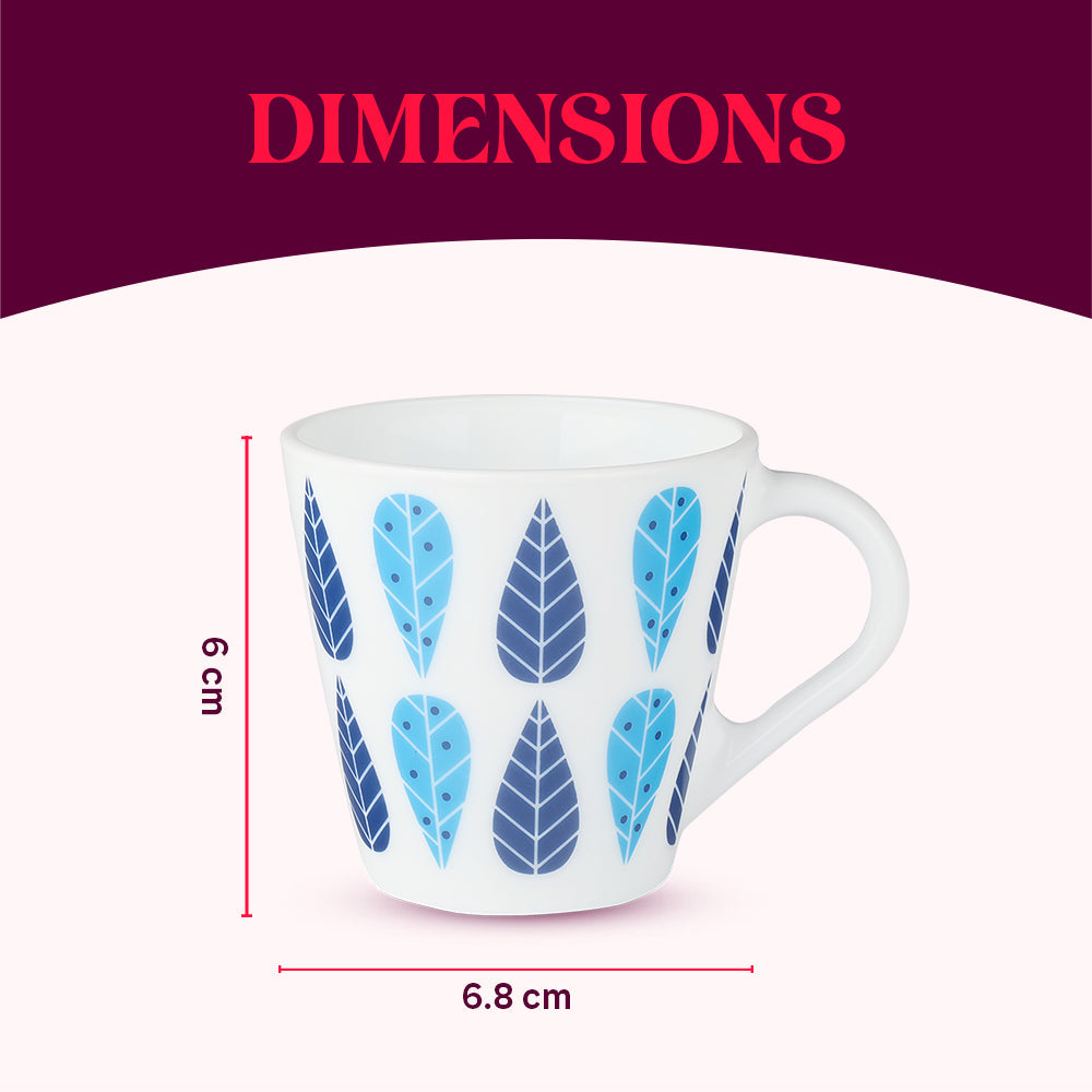 Borosil Larah Novelty Fable Mug, Set of 6, 110ml