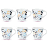 Borosil Larah Novelty Ember Mug, Set of 6, 160ml