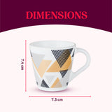 Borosil Larah Novelty Nivaah Mug Set of 6, 160ml