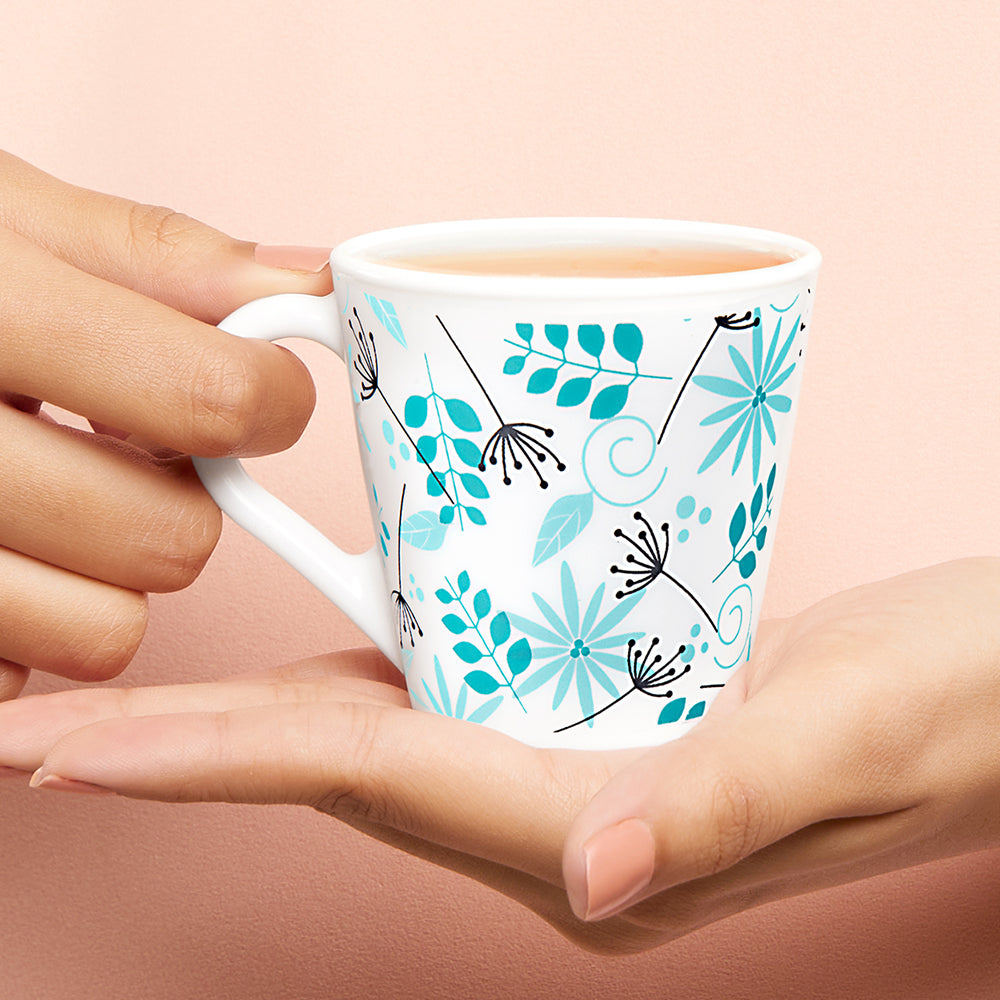 Borosil Larah Novelty Stardust Mug Set, 160ml x 6