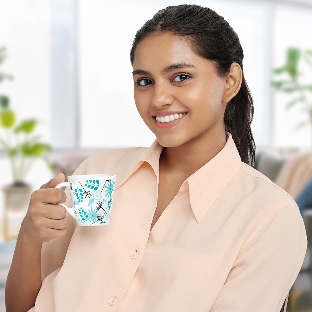 Borosil Larah Novelty Stardust Mug Set, 160ml x 6