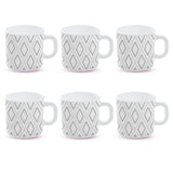 Borosil Larah Vintage Mug Set of 6, 180ml