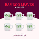 Borosil Larah Bamboo Leaves Mug Set