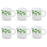 Borosil Larah Bamboo Leaves Mug Set