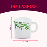 Borosil Larah Bamboo Leaves Mug Set