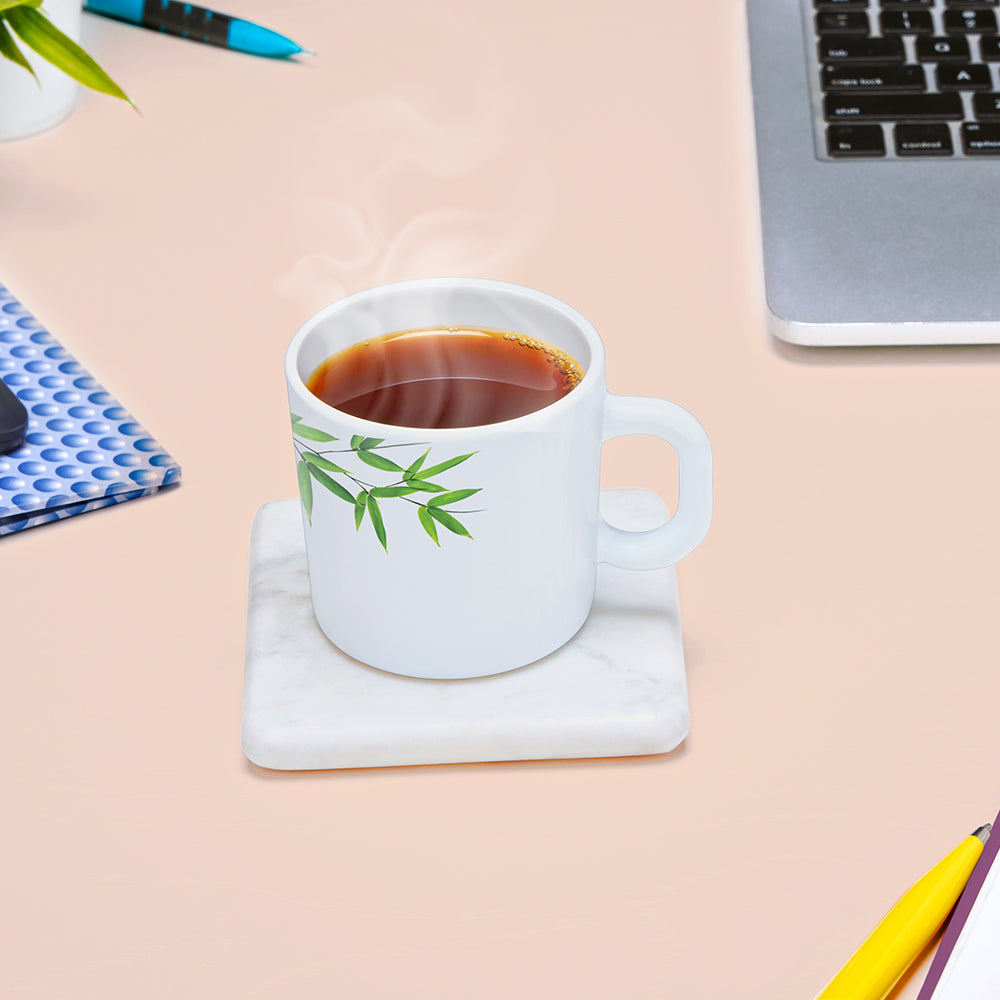 Borosil Larah Bamboo Leaves Mug Set
