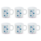 Borosil Larah Bluebell Mug Set, 180ml x 6
