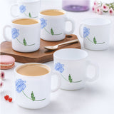 Borosil Larah Mist Mug Set of 6 180ml, Blue