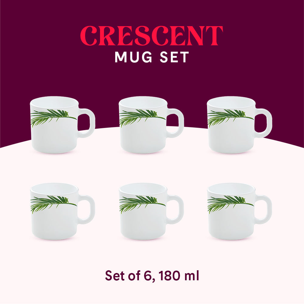 Borosil Crescent Mug Set