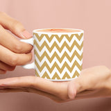 Borosil Larah Gold Waves Mug Set of 6, 180ml