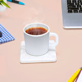 Borosil Larah Grey Pixel Mug Set of 6, 180ml