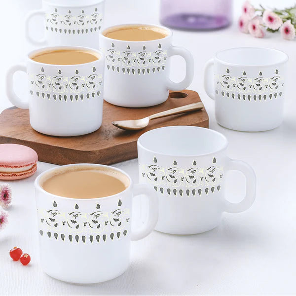 Borosil Larah Ora Gold Mug Set