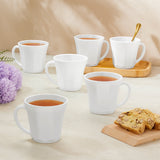 Borosil Larah Octa Mug Set, White