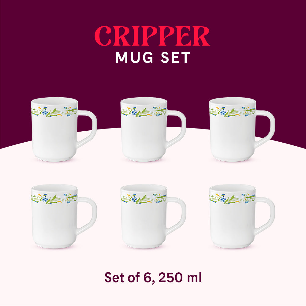 Borosil Larah Cripper Mug Set