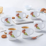 Borosil Larah Red Iris Mug Set