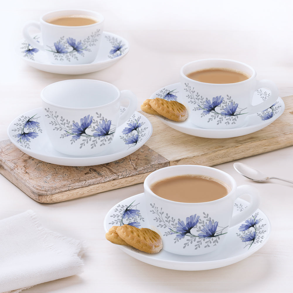 Borosil Larah Bellflower Cup n Saucer Set