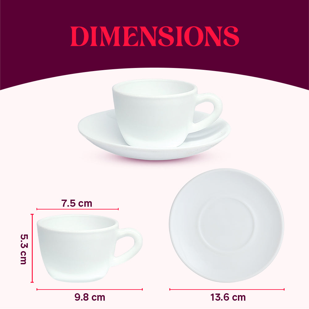 Borosil Larah Bellflower Cup n Saucer Set