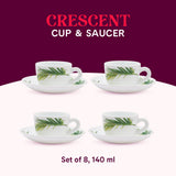 Borosil Larah Crescent Cup n Saucer Set