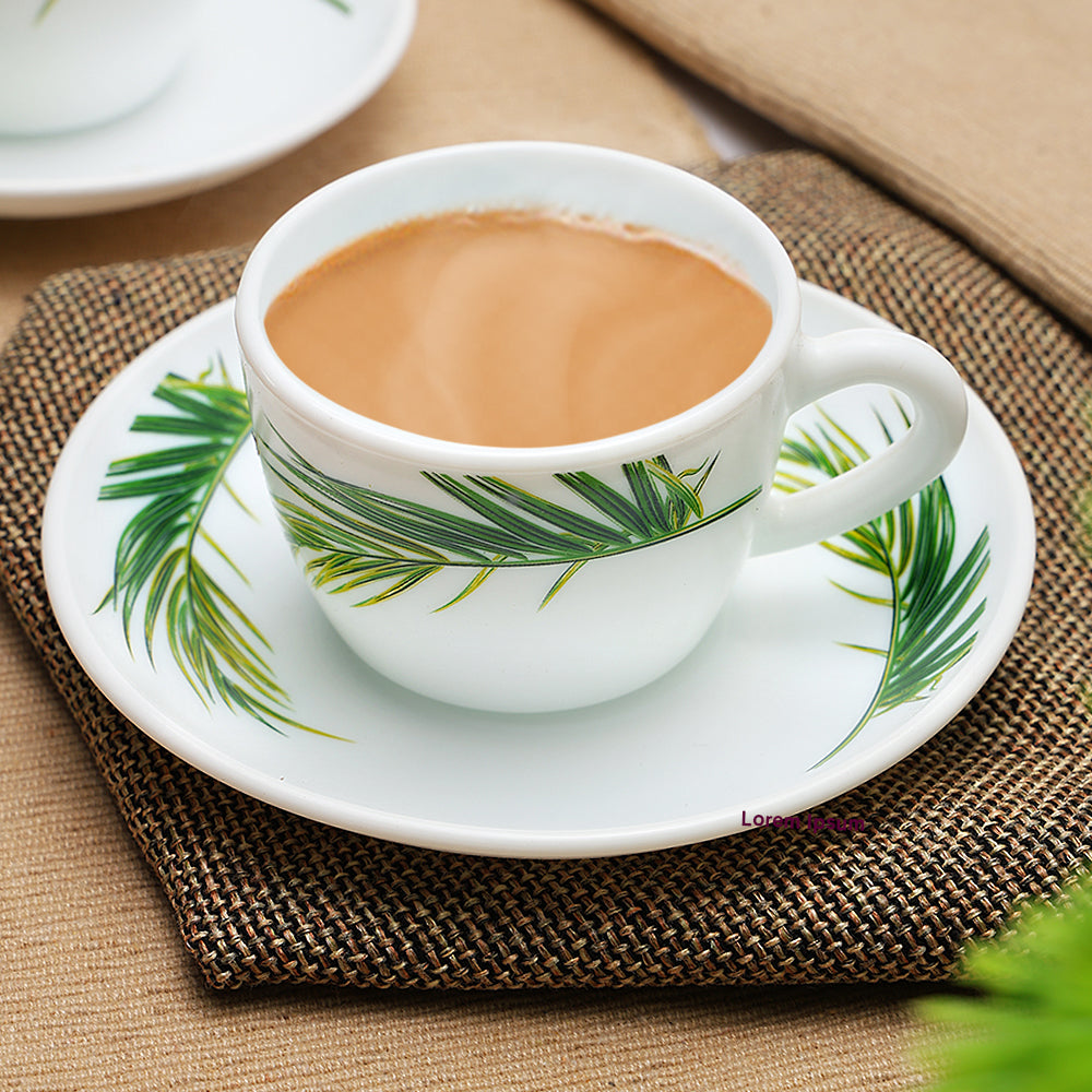 Borosil Larah Crescent Cup n Saucer Set