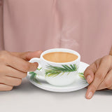 Borosil Larah Crescent Cup n Saucer Set
