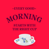 Borosil Larah Marina Blue Cup n Saucer Set