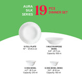 Borosil Larah Aura 19 pc Dinner Set  19 pic