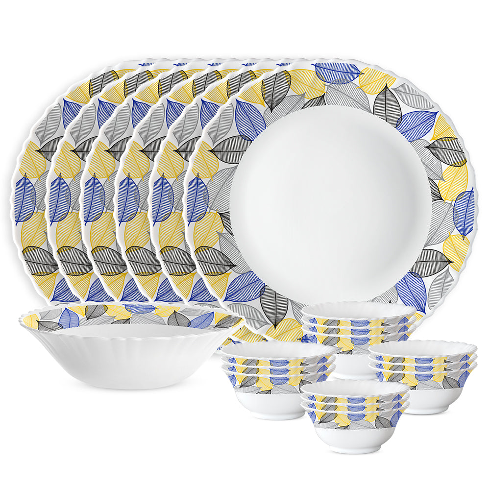 Borosil Larah Kora 19 pc Dinner Set 19 pic
