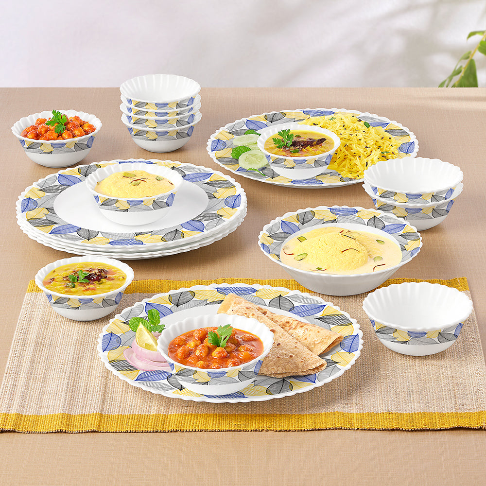 Borosil Larah Kora 19 pc Dinner Set 19 pic