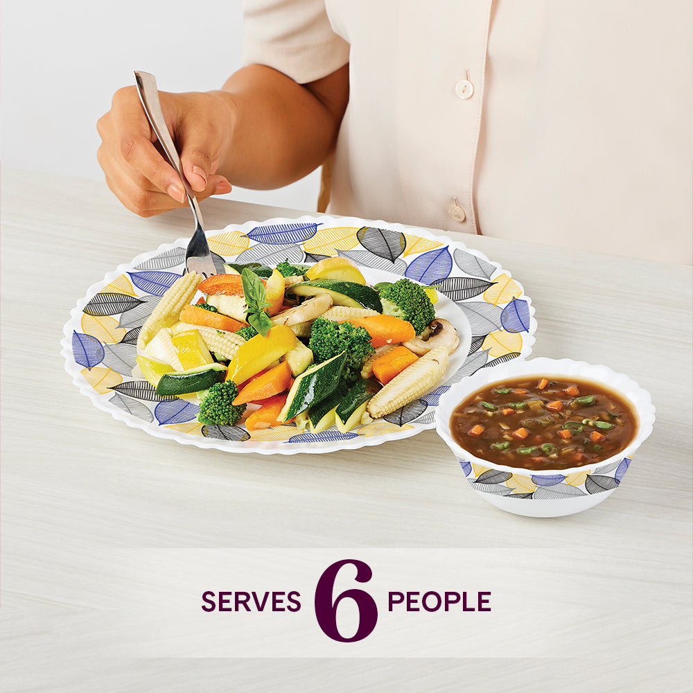 Borosil Larah Kora 19 pc Dinner Set 19 pic