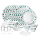 Borosil Larah Stardust 35 pc Dinner Set w Vision Glass