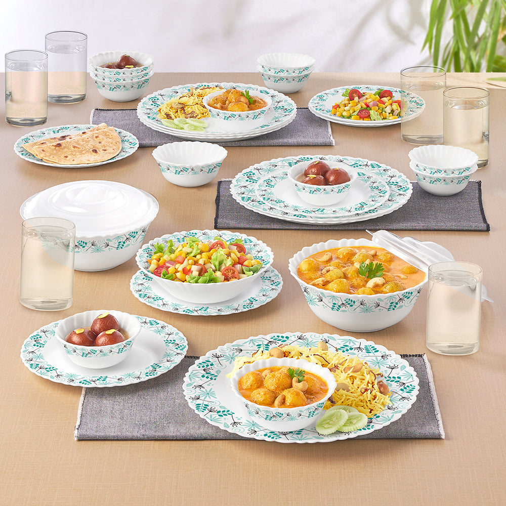 Borosil Larah Stardust 35 pc Dinner Set w Vision Glass