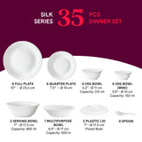 Borosil Larah Ayana 35 pc Dinner Set