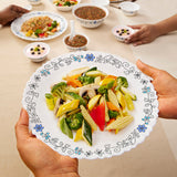 Borosil Larah Blue Iris 35 pc Dinner