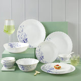 Borosil Larah Blue Eve 35 pc Dinner Set 35 pc Set: Serves 6