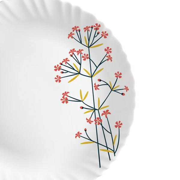 Borosil Larah Red Bud 47 pc Dinner Set